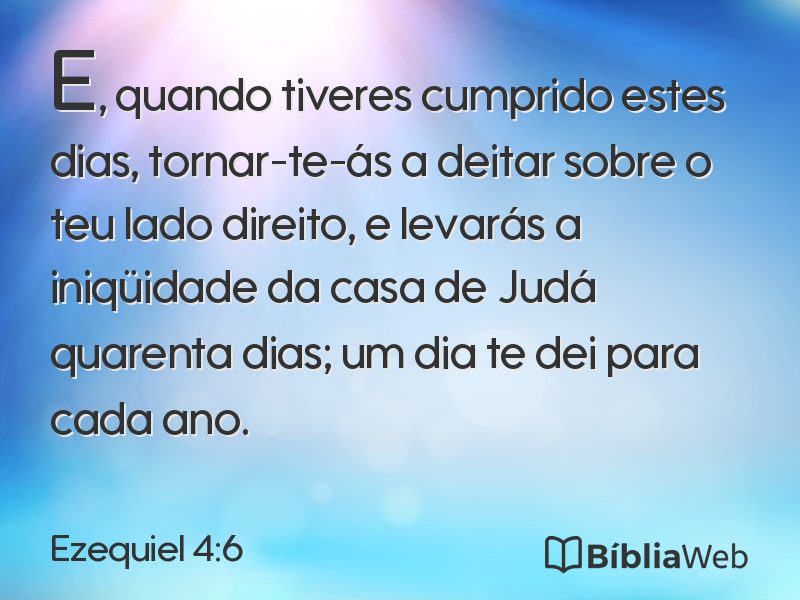 Ezequiel 4:6 em imagem para compartilhar