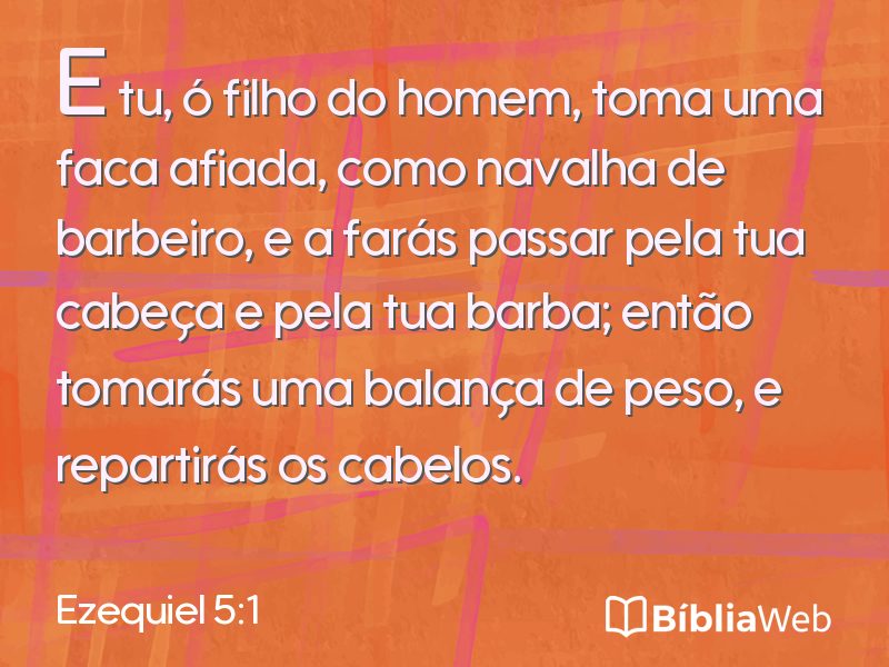 Ezequiel 5:1 em imagem para compartilhar