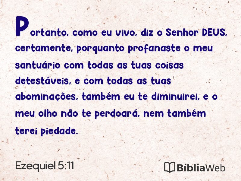 Ezequiel 5:11 em imagem para compartilhar
