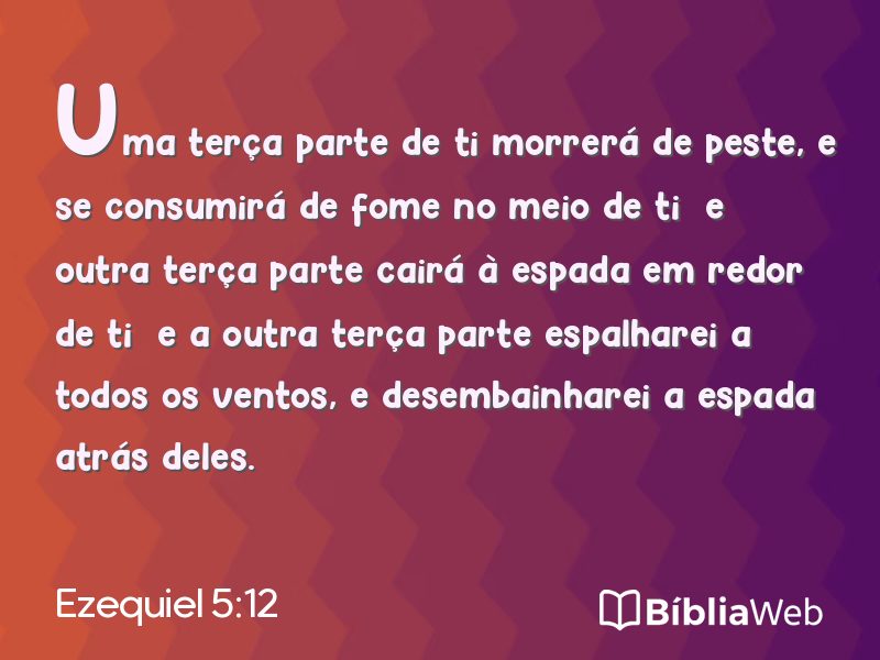 Ezequiel 5:12 em imagem para compartilhar