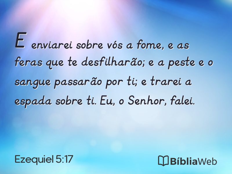 Ezequiel 5:17 em imagem para compartilhar