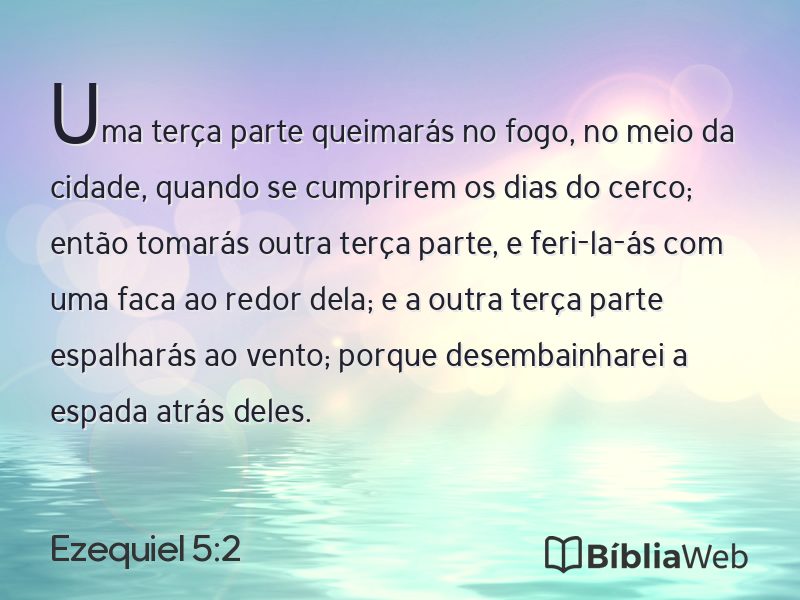 Ezequiel 5:2 em imagem para compartilhar