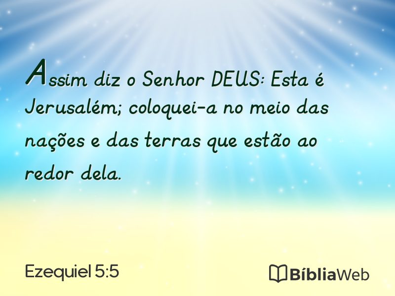 Ezequiel 5:5 em imagem para compartilhar