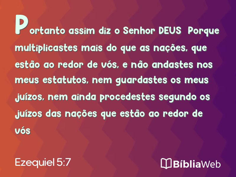 Ezequiel 5:7 em imagem para compartilhar