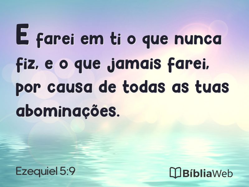 Ezequiel 5:9 em imagem para compartilhar