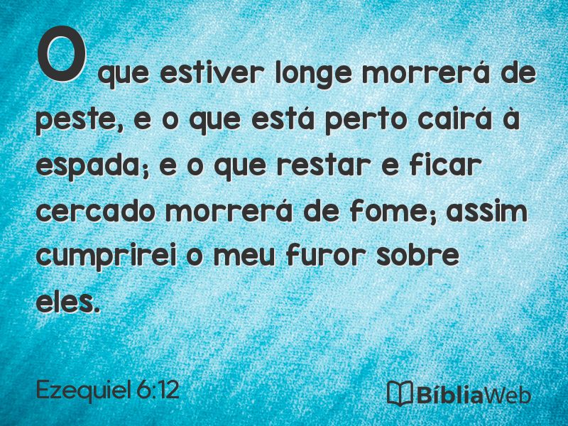 Ezequiel 6:12 em imagem para compartilhar
