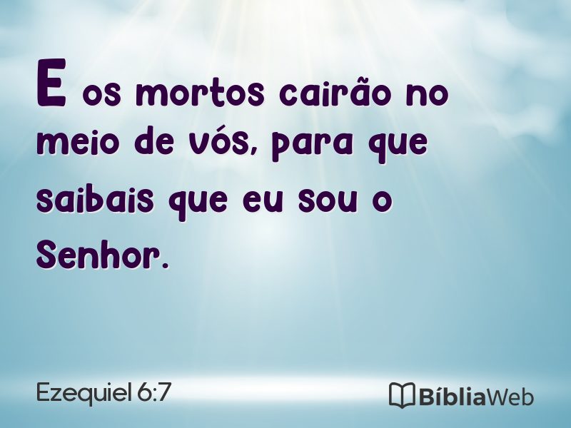 Ezequiel 6:7 em imagem para compartilhar
