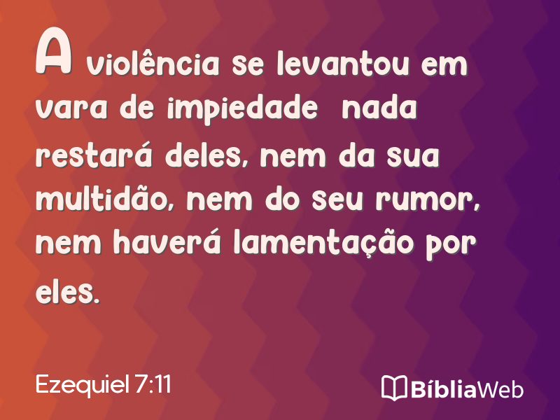Ezequiel 7:11 em imagem para compartilhar