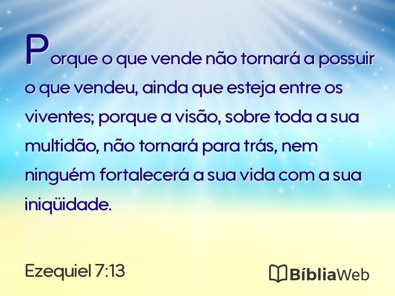 Ezequiel 7:13 em imagem para compartilhar