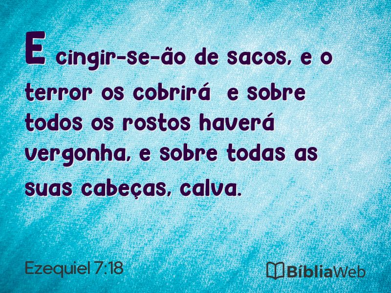 Ezequiel 7:18 em imagem para compartilhar