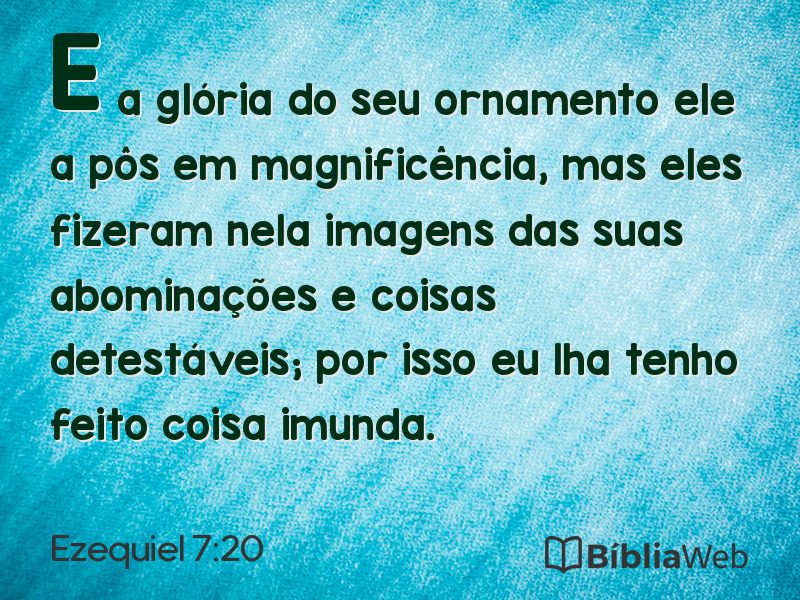Ezequiel 7:20 em imagem para compartilhar