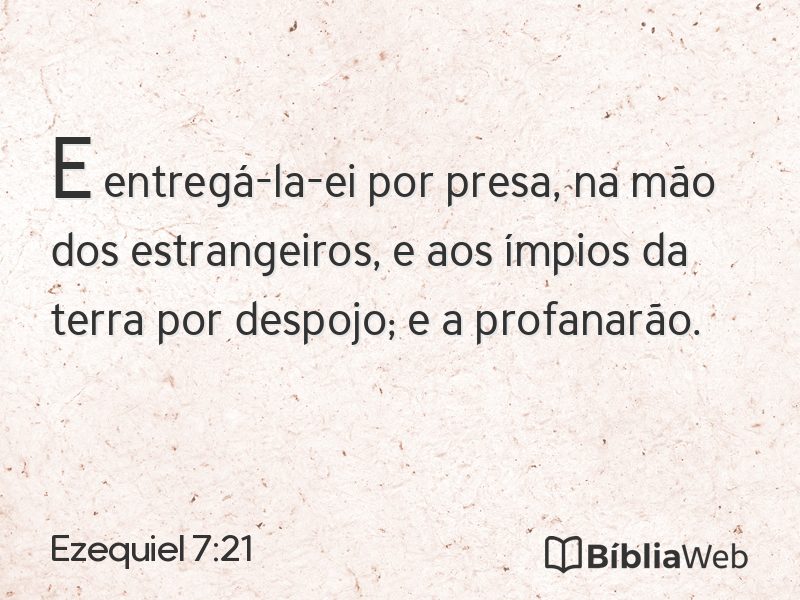 Ezequiel 7:21 em imagem para compartilhar