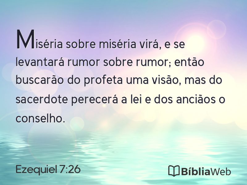 Ezequiel 7:26 em imagem para compartilhar