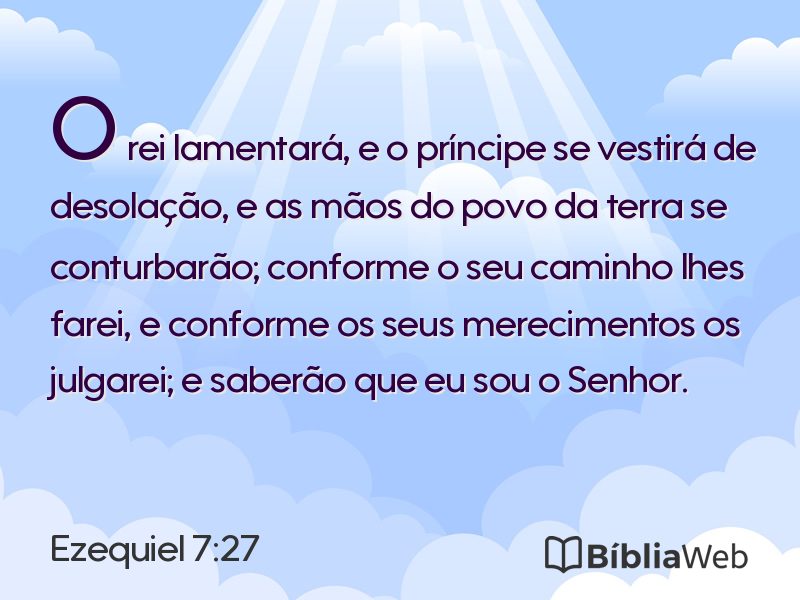 Ezequiel 7:27 em imagem para compartilhar