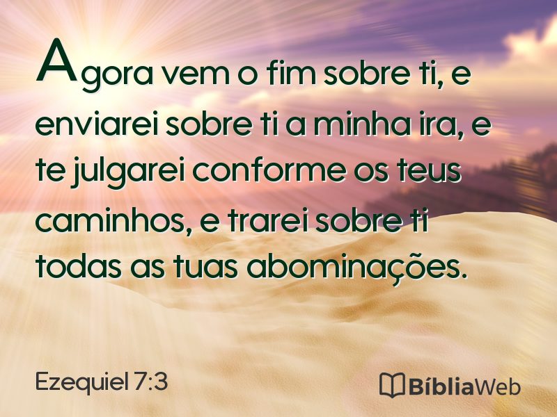 Ezequiel 7:3 em imagem para compartilhar