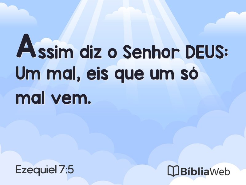 Ezequiel 7:5 em imagem para compartilhar