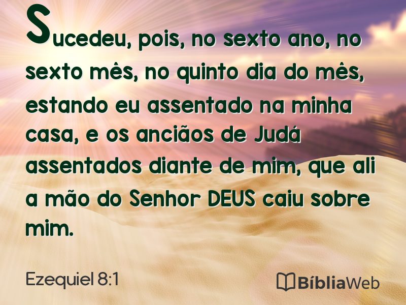 Ezequiel 8:1 em imagem para compartilhar