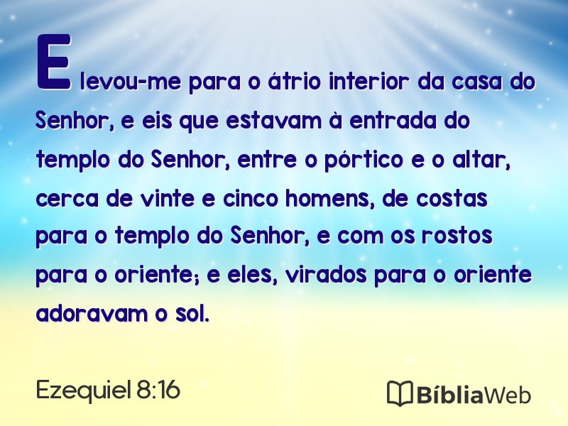 Ezequiel 8:16 em imagem para compartilhar