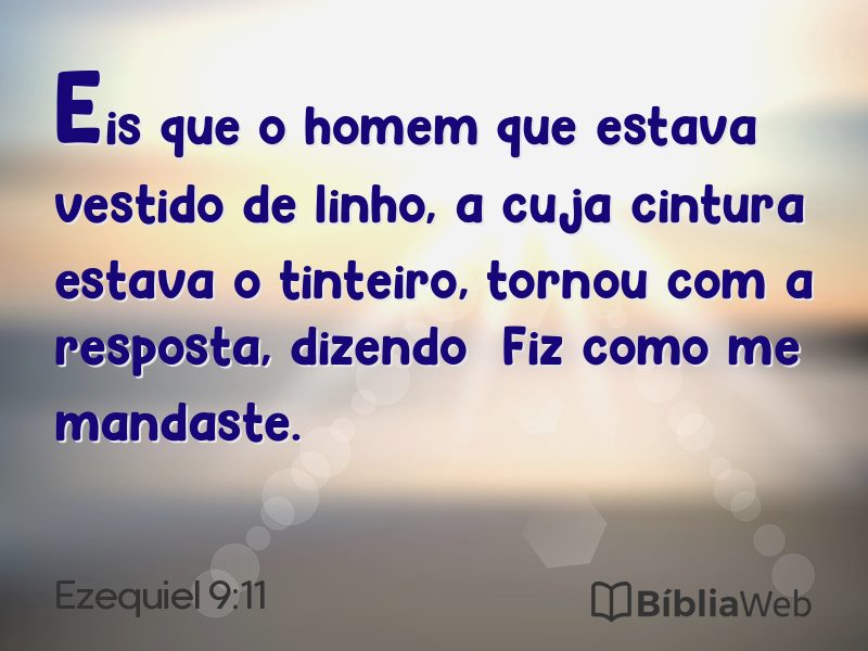 Ezequiel 9:11 em imagem para compartilhar