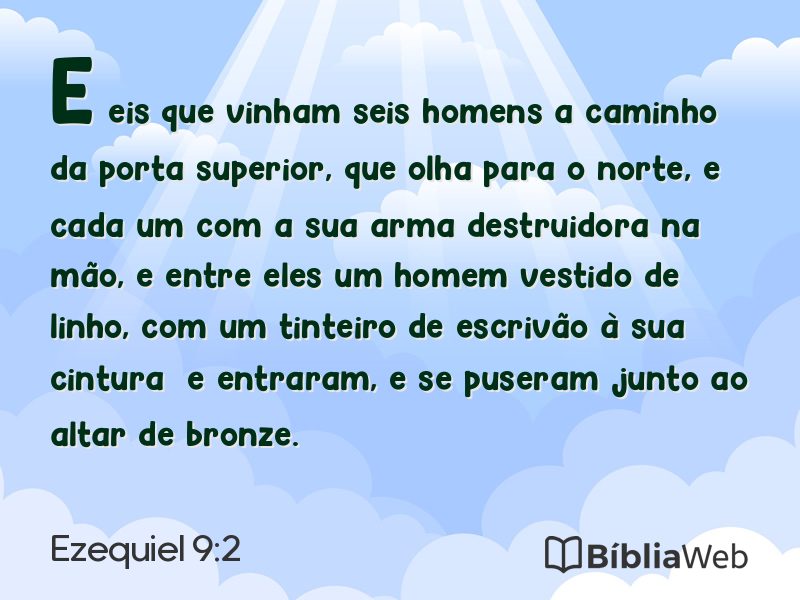 Ezequiel 9:2 em imagem para compartilhar