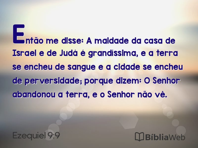 Ezequiel 9:9 em imagem para compartilhar
