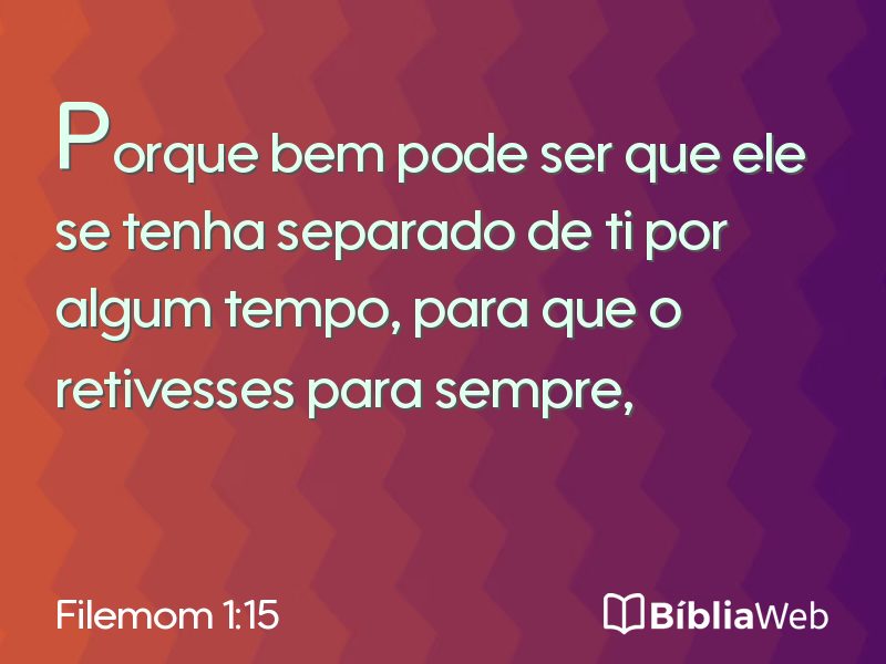 Filemom 1:15 em imagem para compartilhar