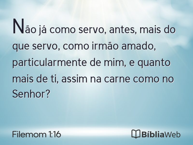 Filemom 1:16 em imagem para compartilhar