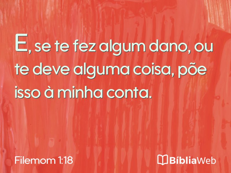 Filemom 1:18 em imagem para compartilhar