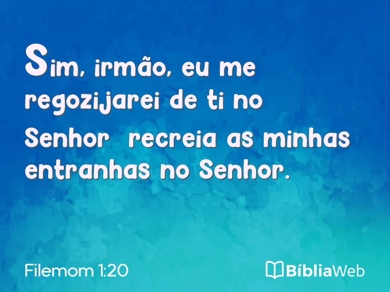 Filemom 1:20 em imagem para compartilhar