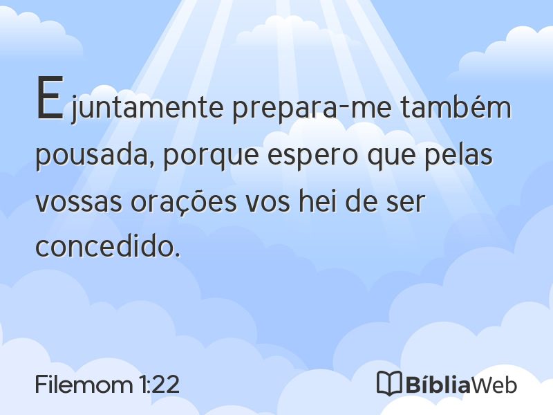 Filemom 1:22 em imagem para compartilhar