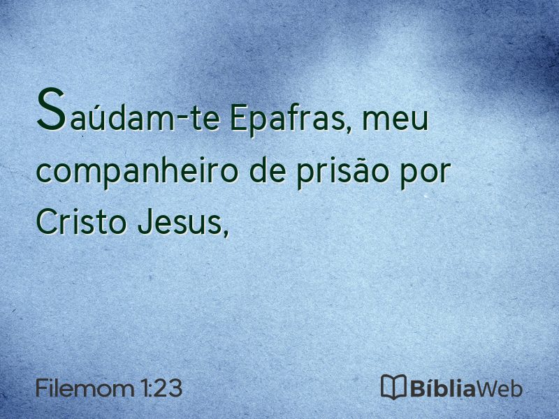 Filemom 1:23 em imagem para compartilhar