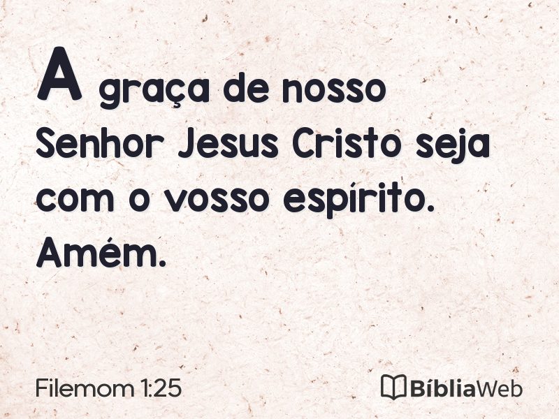 Filemom 1:25 em imagem para compartilhar