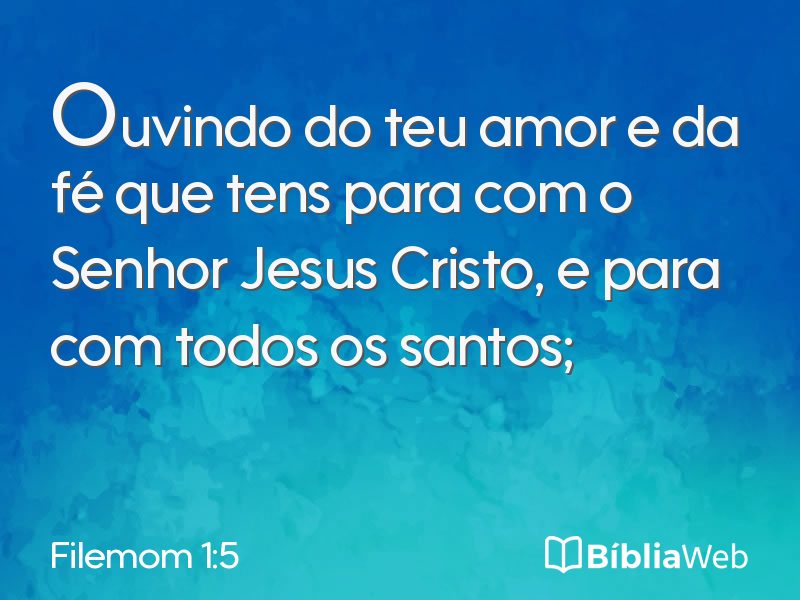 Filemom 1:5 em imagem para compartilhar