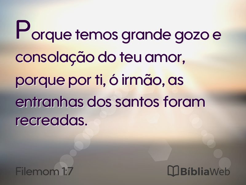 Filemom 1:7 em imagem para compartilhar
