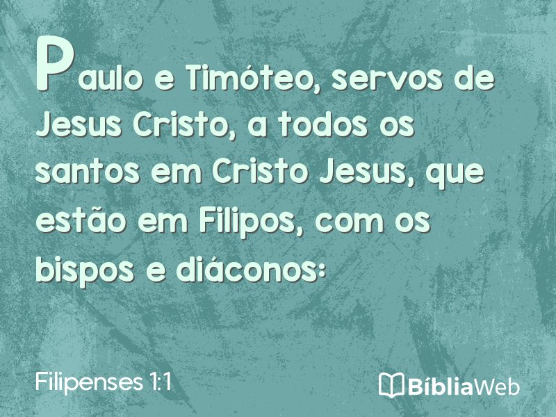 Filipenses 1:1 em imagem para compartilhar