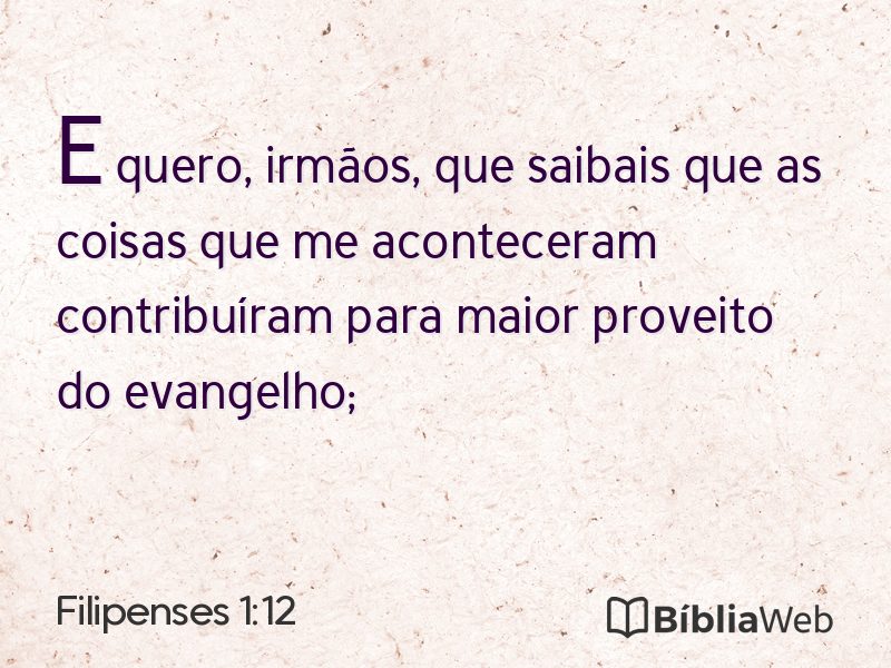Filipenses 1:12 em imagem para compartilhar