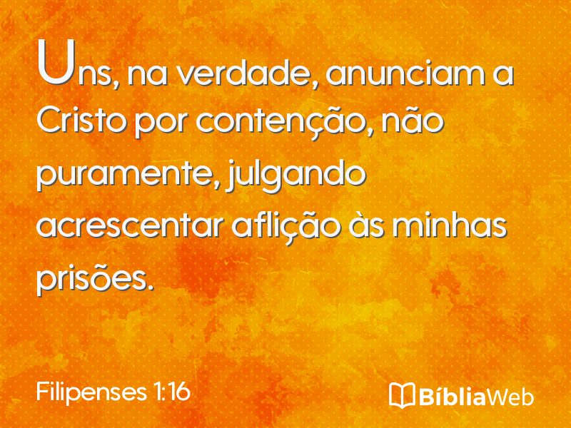 Filipenses 1:16 em imagem para compartilhar