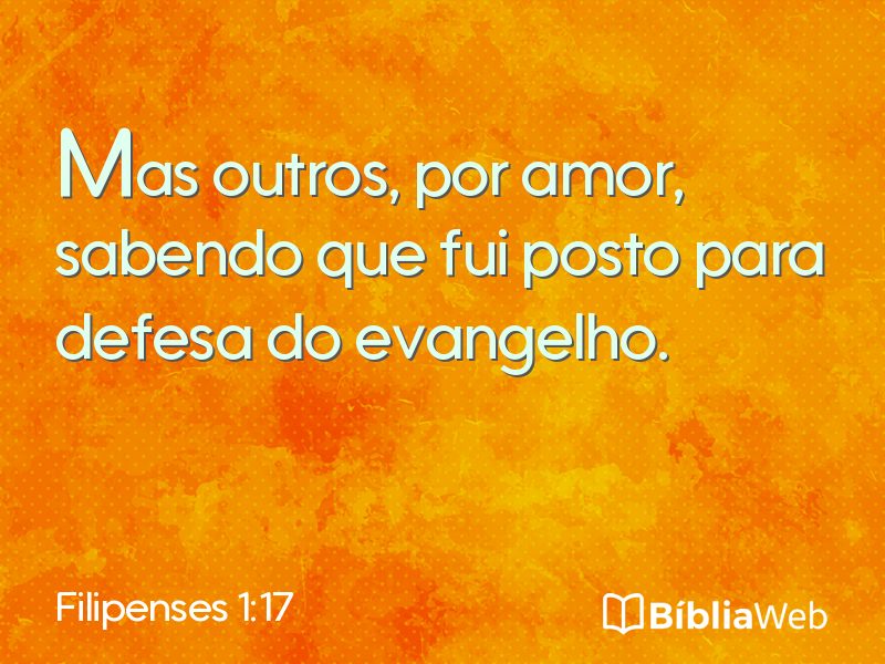Filipenses 1:17 em imagem para compartilhar