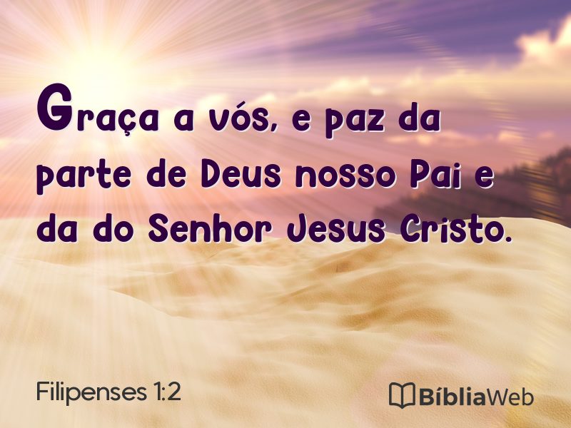Filipenses 1:2 em imagem para compartilhar