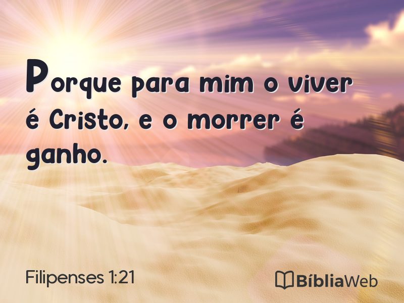Filipenses 1:21 em imagem para compartilhar