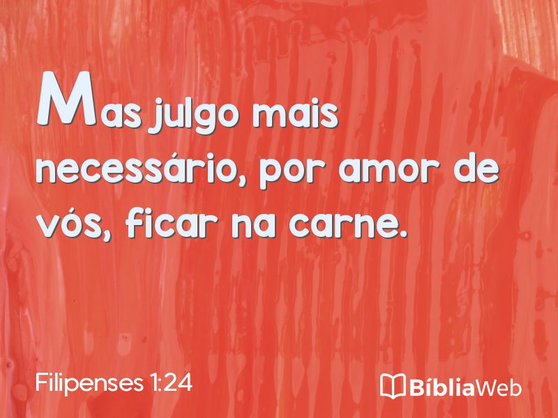 Filipenses 1:24 em imagem para compartilhar