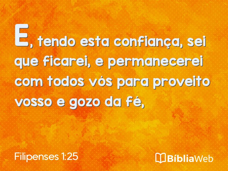 Filipenses 1:25 em imagem para compartilhar