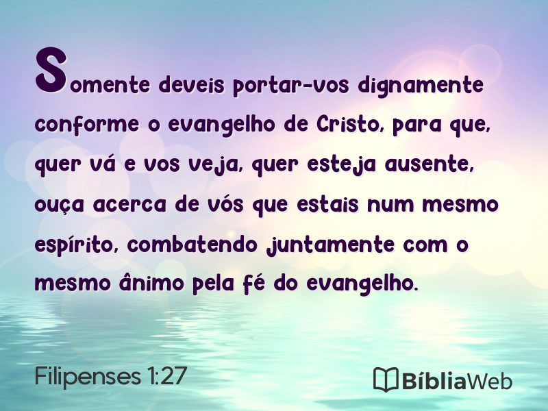Filipenses 1:27 em imagem para compartilhar