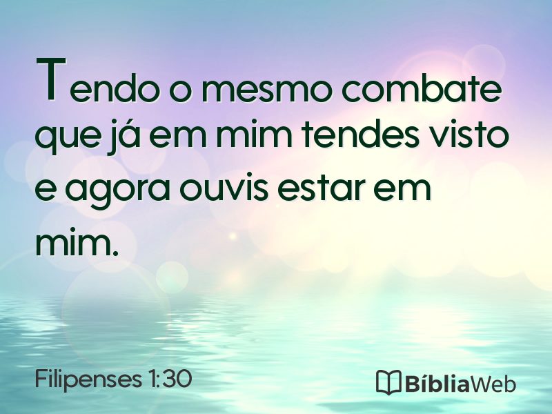 Filipenses 1:30 em imagem para compartilhar