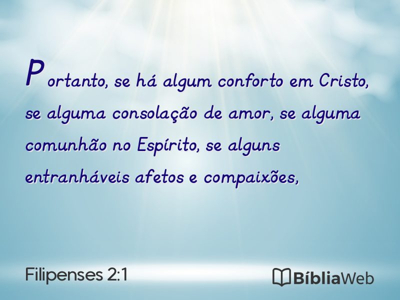 Filipenses 2:1 em imagem para compartilhar