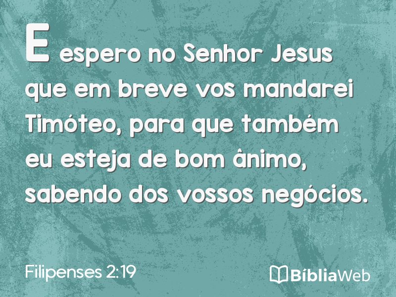Filipenses 2:19 em imagem para compartilhar