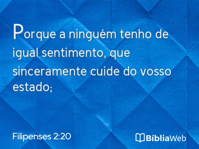 Filipenses 2:20 em imagem para compartilhar
