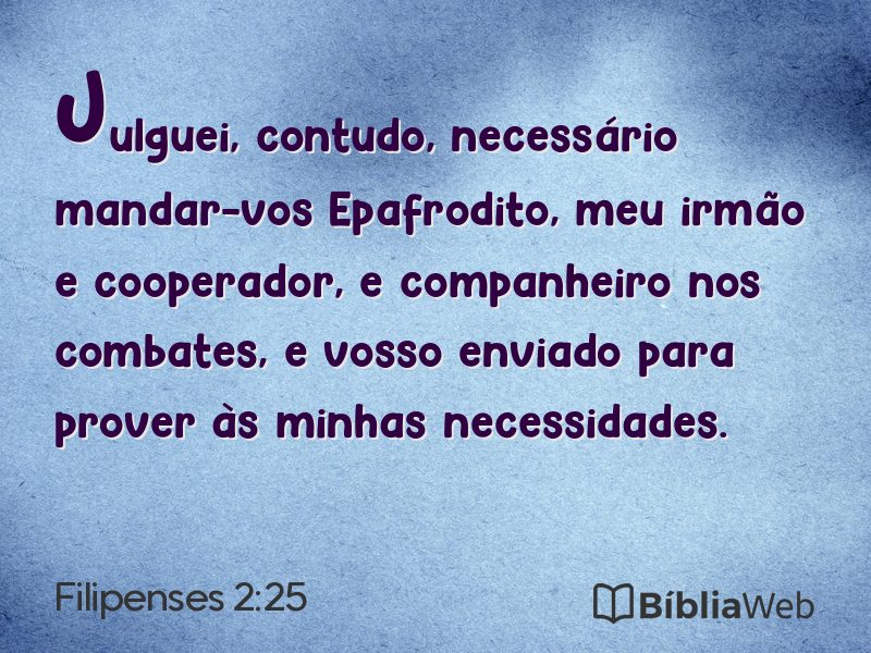 Filipenses 2:25 em imagem para compartilhar