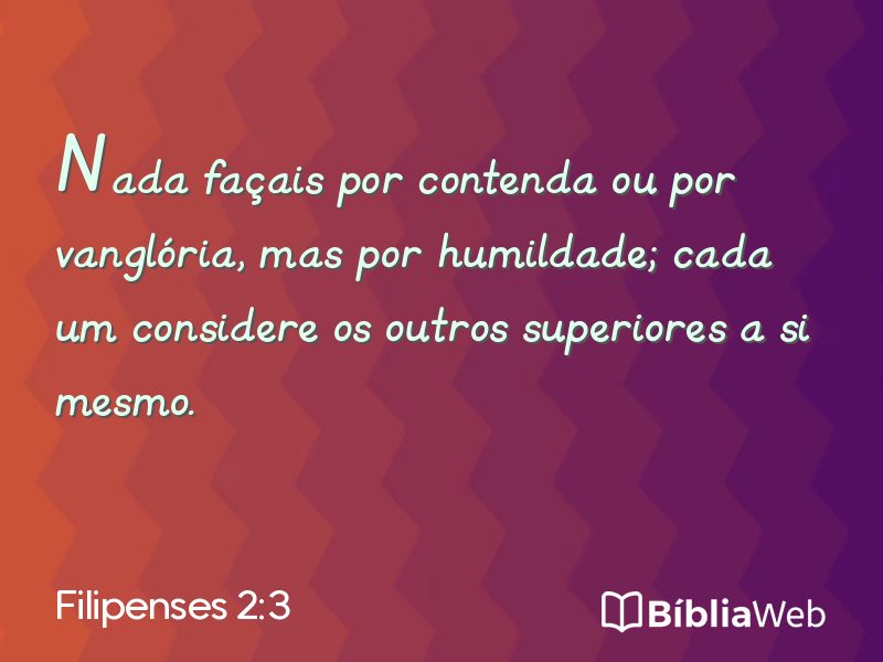 Filipenses 2:3 em imagem para compartilhar