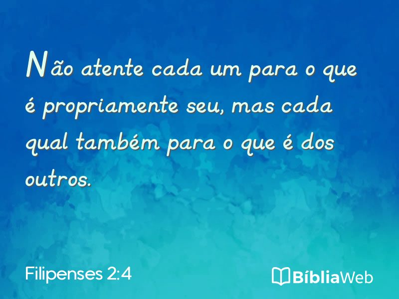 Filipenses 2:4 em imagem para compartilhar